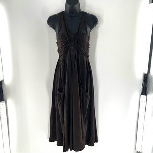 Marc By Marc Jacobs Dark Brown Midi Dress